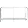 Table console Blanc 140x35x75,5 cm Verre trempé