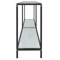 Table console Blanc 140x35x75,5 cm Verre trempé