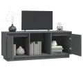 Meuble TV Gris 110,5x35x44 cm Bois de pin massif