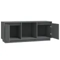 Meuble TV Gris 110,5x35x44 cm Bois de pin massif