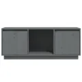 Meuble TV Gris 110,5x35x44 cm Bois de pin massif