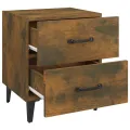 Table de chevet Chêne fumé 40x35x47,5 cm