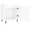 Table de chevet blanc brillant 40x30x50 cm bois d’ingénierie