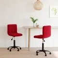 Chaises à manger pivotantes lot de 2 rouge bordeaux velours