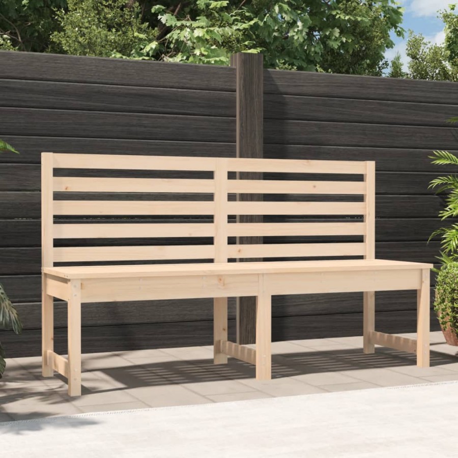 Banc de jardin 157,5 cm bois massif de pin