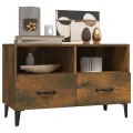 Meuble TV Chêne fumé 80x36x50 cm Bois d'ingénierie