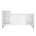 Meuble TV Blanc brillant 100x35x55 cm Bois d'ingénierie