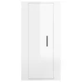 Meuble TV mural Blanc brillant 40x34,5x80 cm