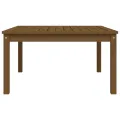 Table de jardin marron miel 82,5x82,5x45 cm bois massif de pin