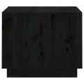 Table basse Noir 120x50x40,5 cm Bois massif de pin