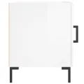 Tables de chevet 2 pcs blanc brillant 40x40x50 cm