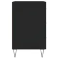 Table de chevet noir 40x40x66 cm bois d'ingénierie