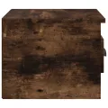 Table de chevet murale chêne fumé 41,5x36x28 cm