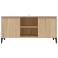 Meuble TV avec pieds en métal Chêne sonoma 103,5x35x50 cm