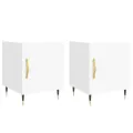 Tables de chevet 2 pcs blanc 40x40x50 cm bois d’ingénierie