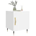 Tables de chevet 2 pcs blanc 40x40x50 cm bois d’ingénierie