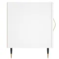 Tables de chevet 2 pcs blanc 40x40x50 cm bois d’ingénierie