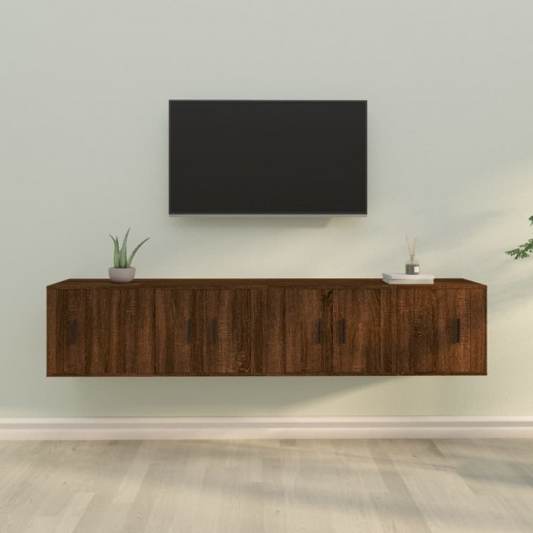 Ensemble de meubles TV 4 pcs Chêne marron Bois d'ingénierie