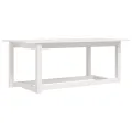 Table basse Blanc 110x55x45 cm Bois massif de pin