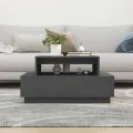 Table basse Gris 80x55x40,5 cm Bois massif de pin