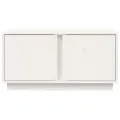 Meuble TV Blanc 80x35x40,5 cm Bois de pin massif