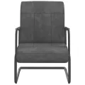 Chaise cantilever Gris foncé Velours