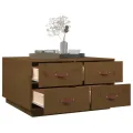 Table basse Marron miel 80x80x45 cm Bois massif de pin