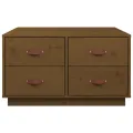 Table basse Marron miel 80x80x45 cm Bois massif de pin
