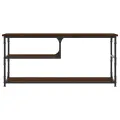 Meuble TV chêne marron 103x38x46,5cm bois d'ingénierie et acier