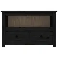 Meuble TV Noir 79x35x52 cm Bois de pin massif