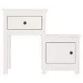 Tables de chevet 2 pcs Blanc 79,5x38x65,5 cm Bois de pin massif