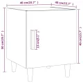 Tables de chevet 2 pcs Gris béton Bois d'ingénierie