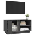 Meuble TV Gris 80x35x40,5 cm Bois de pin massif