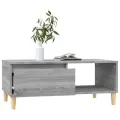 Table basse Sonoma gris 90x50x36,5 cm Bois d'ingénierie