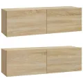 Ensemble de meubles TV 4 pcs Chêne sonoma Bois d'ingénierie
