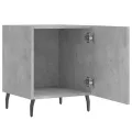 Tables de chevet 2 pcs gris béton 40x40x50 cm bois d’ingénierie