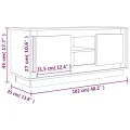 Meuble TV blanc 102x35x45 cm bois d'ingénierie