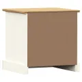 Table de chevet VIGO blanc 42x35x40 cm bois de pin massif