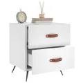 Tables de chevet 2 pcs blanc 40x35x47,5 cm bois d’ingénierie