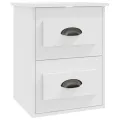 Table de chevet murale blanc 41,5x36x53 cm
