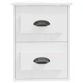 Table de chevet murale blanc 41,5x36x53 cm