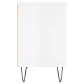 Table de chevet blanc brillant 40x30x50 cm bois d’ingénierie