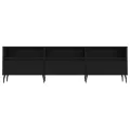 Meuble TV noir 150x30x44,5 cm bois d'ingénierie