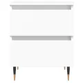 Tables de chevet 2 pcs blanc 40x35x50 cm bois d’ingénierie