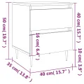 Tables de chevet 2 pcs blanc 40x35x50 cm bois d’ingénierie