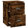 Table de chevet murale chêne fumé 41,5x36x53 cm
