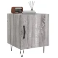 Table de chevet sonoma gris 40x40x50 cm bois d'ingénierie