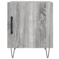 Table de chevet sonoma gris 40x40x50 cm bois d'ingénierie
