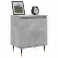 Tables de chevet 2 pcs gris béton 40x30x50 cm bois d'ingénierie