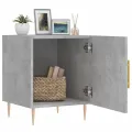 Tables de chevet 2 pcs gris béton 40x40x50 cm bois d’ingénierie